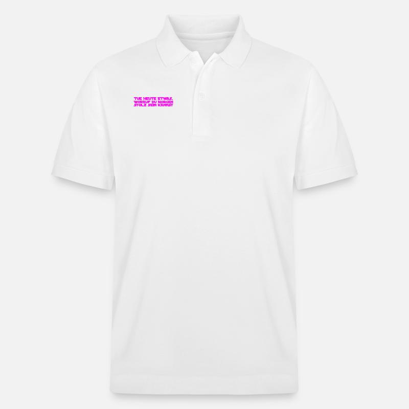 gestalte dein Leben - Stanley/Stella Unisex Bio-Poloshirt PREPSTER - Weiß