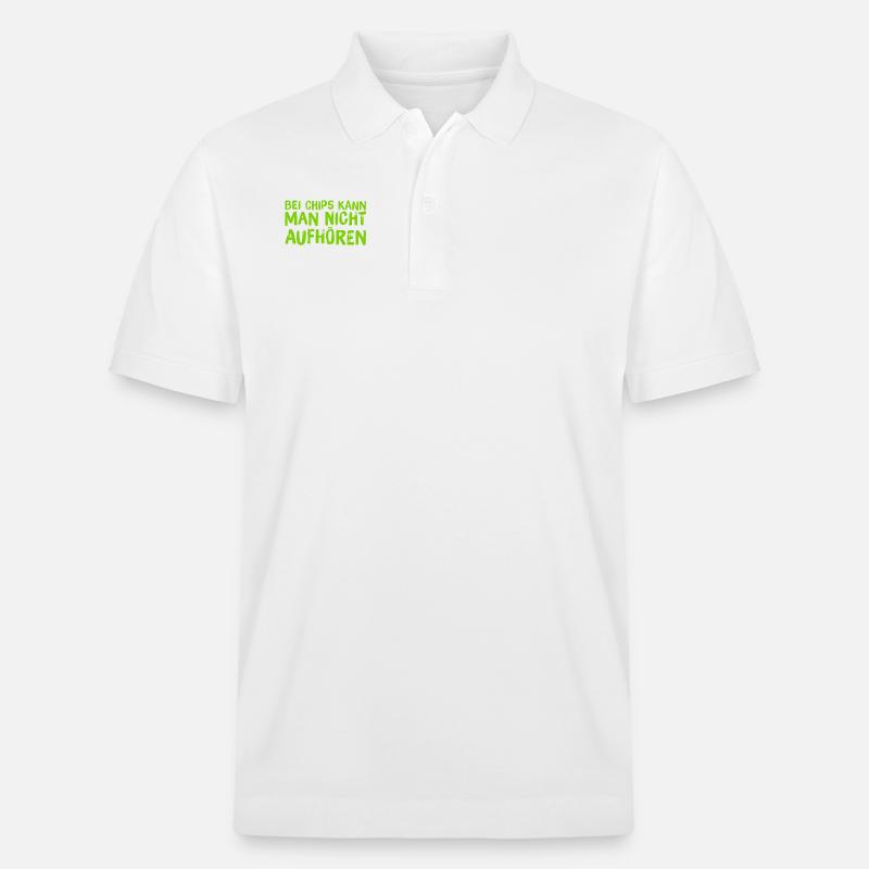 Chips gehen immer - Stanley/Stella Unisex Bio-Poloshirt PREPSTER - Weiß