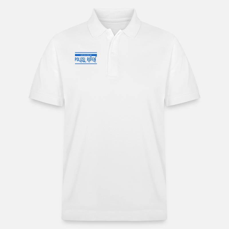 wir brauchen Hilfe - Stanley/Stella Unisex Bio-Poloshirt PREPSTER - Weiß