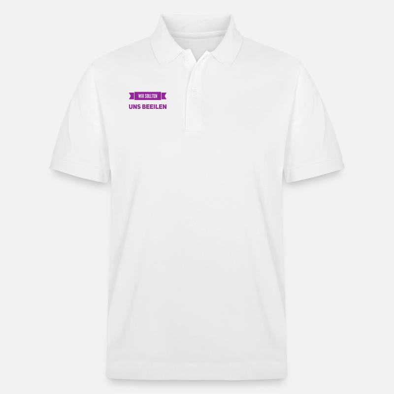 ich mache schnell - Stanley/Stella Unisex Bio-Poloshirt PREPSTER - Weiß