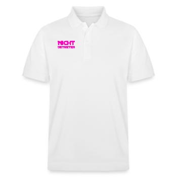 der Zutritt ist nicht gestattet - Stanley/Stella Unisex Bio-Poloshirt PREPSTER - Weiß - Vorne - Roxy (174cm) & Andy (188cm)