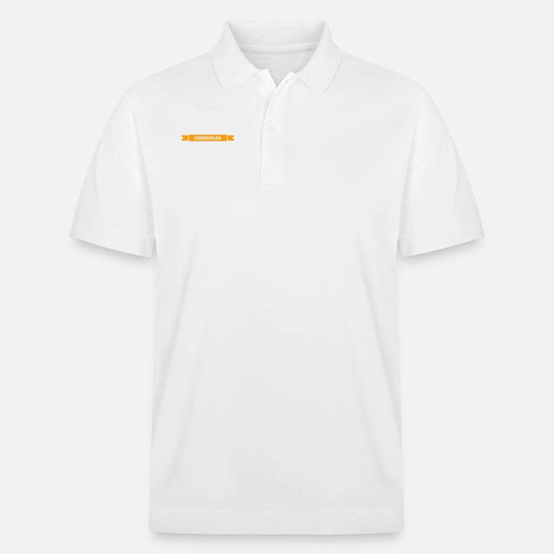 ich lebe allein - Stanley/Stella Unisex Bio-Poloshirt PREPSTER - Weiß