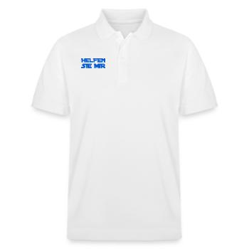 ich brauche Unterstützung - Stanley/Stella Unisex Bio-Poloshirt PREPSTER - Weiß - Vorne - Roxy (174cm) & Andy (188cm)