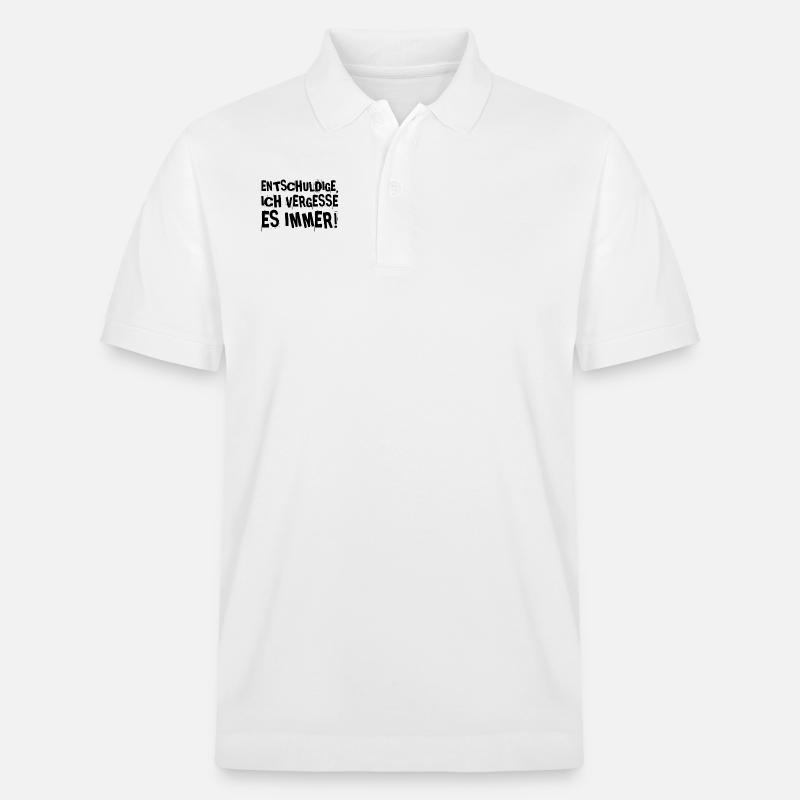 ich bin vergesslich - Stanley/Stella Unisex Bio-Poloshirt PREPSTER - Weiß