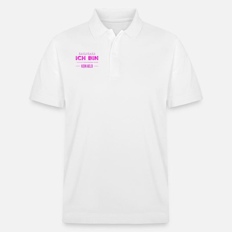 ich bin nicht heldenhaft - Stanley/Stella Unisex Bio-Poloshirt PREPSTER - Weiß