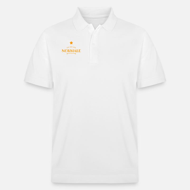 ich bin durchschnittlich - Stanley/Stella Unisex Bio-Poloshirt PREPSTER - Weiß