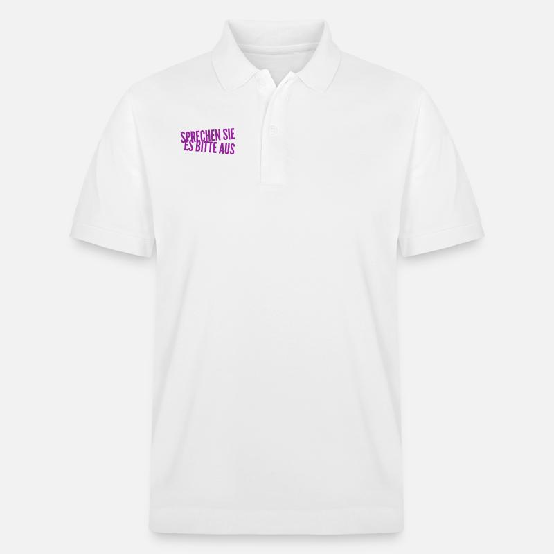 reden sie bitte laut - Stanley/Stella Unisex Bio-Poloshirt PREPSTER - Weiß