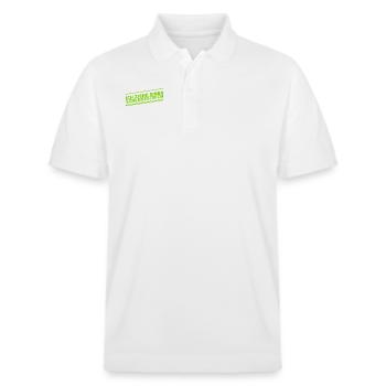 einen Schlussstrich ziehen - Stanley/Stella Unisex Bio-Poloshirt PREPSTER - Weiß - Vorne - Roxy (174cm) & Andy (188cm)