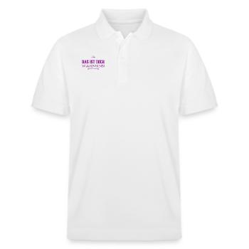 welch ein Wahnsinn - Stanley/Stella Unisex Bio-Poloshirt PREPSTER - Weiß - Vorne - Roxy (174cm) & Andy (188cm)