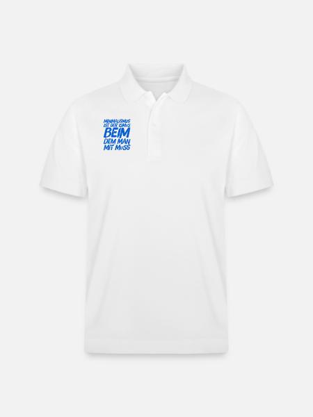 ich liebe Minimalismus - Stanley/Stella Unisex Bio-Poloshirt PREPSTER - Weiß