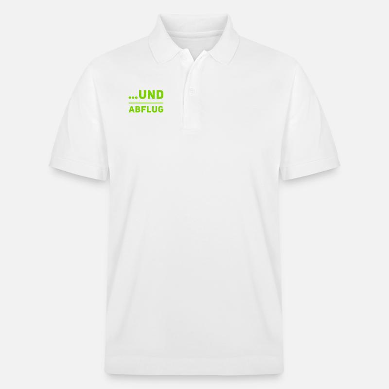 und Abflug - Stanley/Stella Unisex Bio-Poloshirt PREPSTER - Weiß