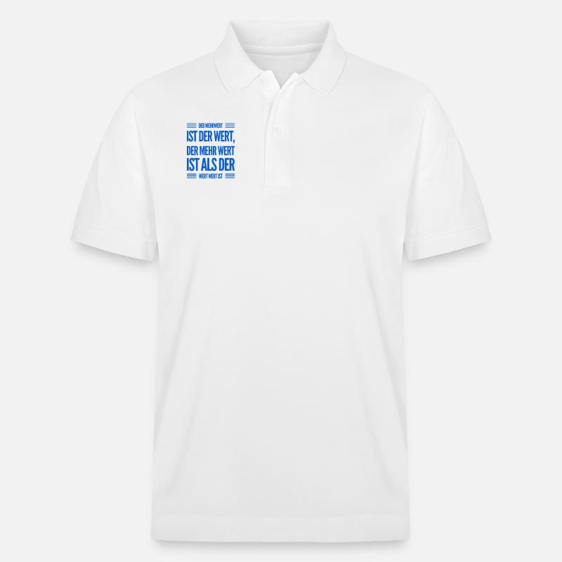soviel ist der Wert wert - Stanley/Stella Unisex Bio-Poloshirt PREPSTER - Weiß