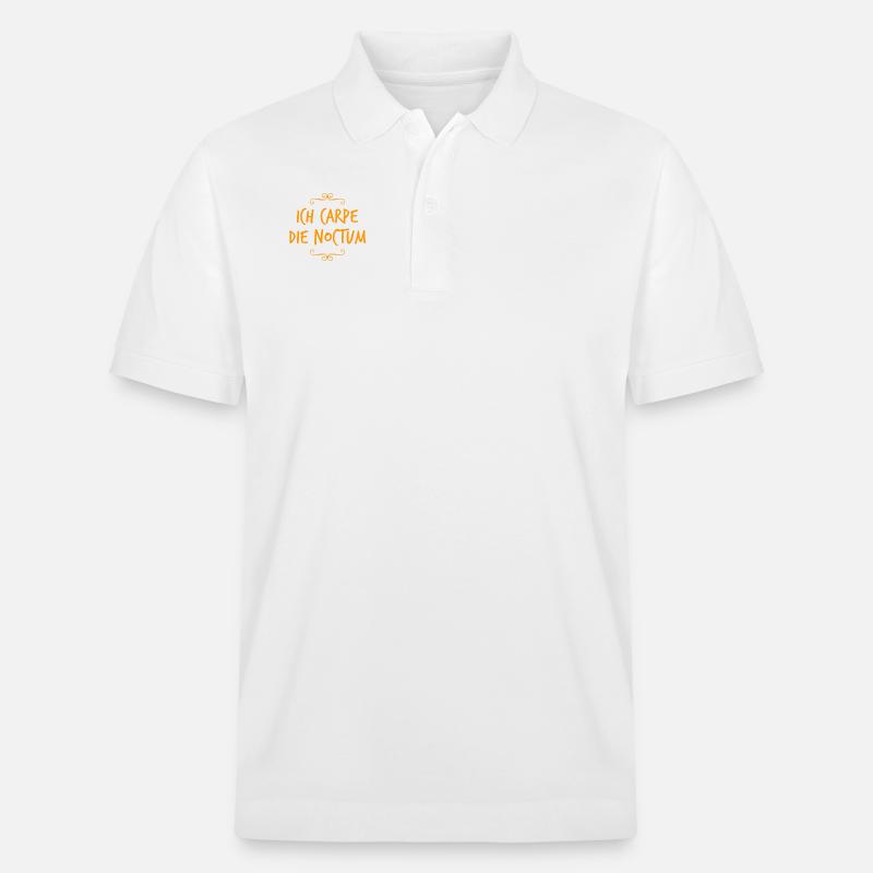 so sieht eine Nachteule aus - Stanley/Stella Unisex Bio-Poloshirt PREPSTER - Weiß