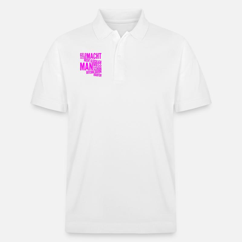 Geld vs. BITCOIN - Stanley/Stella Unisex Bio-Poloshirt PREPSTER - Weiß