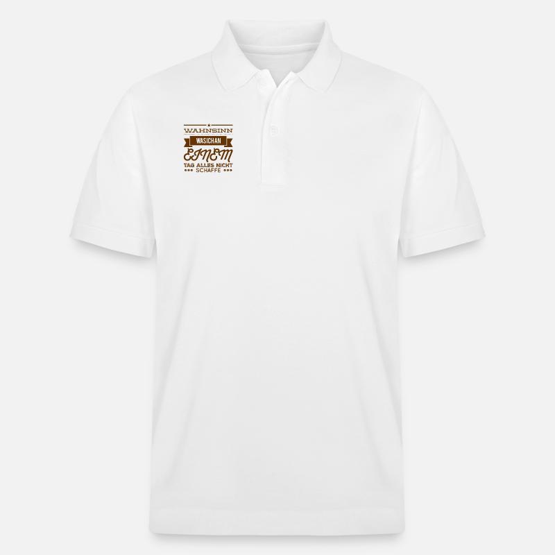 ich schaffe nicht viel - Stanley/Stella Unisex Bio-Poloshirt PREPSTER - Weiß