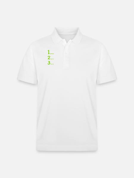 One, two, three - Stanley/Stella Unisex Organic Polo Shirt PREPSTER - white