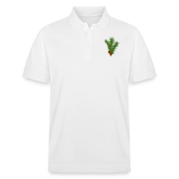 Kiefer Zweig - Stanley/Stella Unisex Bio-Poloshirt PREPSTER - Weiß - Vorne - Roxy (174cm) & Andy (188cm)