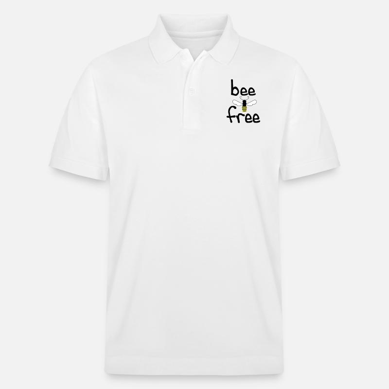 Bee free - Stanley/Stella Unisex Bio-Poloshirt PREPSTER - Weiß