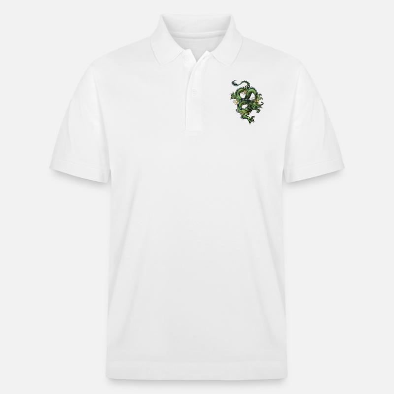 Chinesischer Drache 202 - Stanley/Stella Unisex Bio-Poloshirt PREPSTER - Weiß