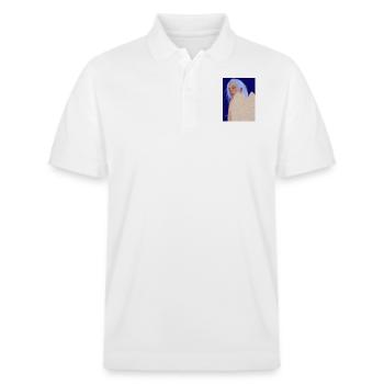 Ich sehe dich - Stanley/Stella Unisex Bio-Poloshirt PREPSTER - Weiß - Vorne - Roxy (174cm) & Andy (188cm)