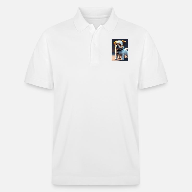 süßer Hund - Stanley/Stella Unisex Bio-Poloshirt PREPSTER - Weiß