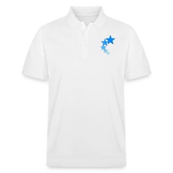 Sterne Logo - Stanley/Stella Unisex Bio-Poloshirt PREPSTER - Weiß - Vorne - Roxy (174cm) & Andy (188cm)