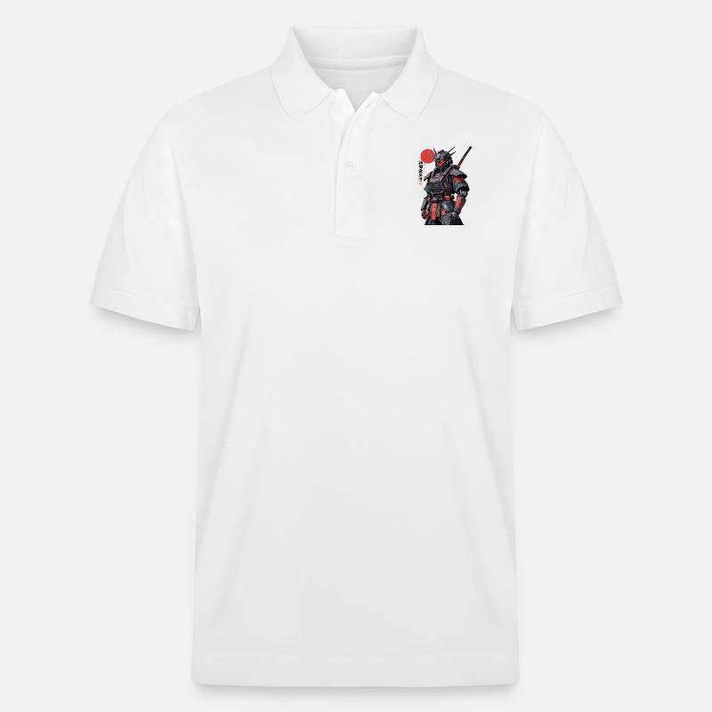 Samurai-Roboter - Stanley/Stella Unisex Bio-Poloshirt PREPSTER - Weiß