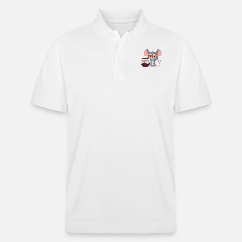 Kaffeemäuschen - Stanley/Stella Unisex Bio-Poloshirt PREPSTER - Weiß