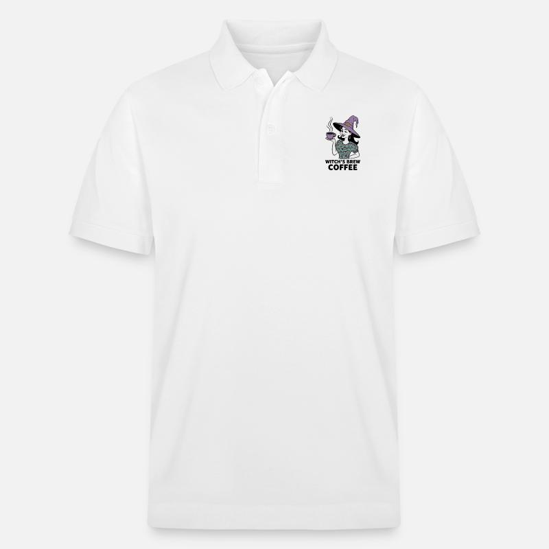 Café infusé de sorcière - Polo PREPSTER bio Stanley/Stella Unisexe - blanc