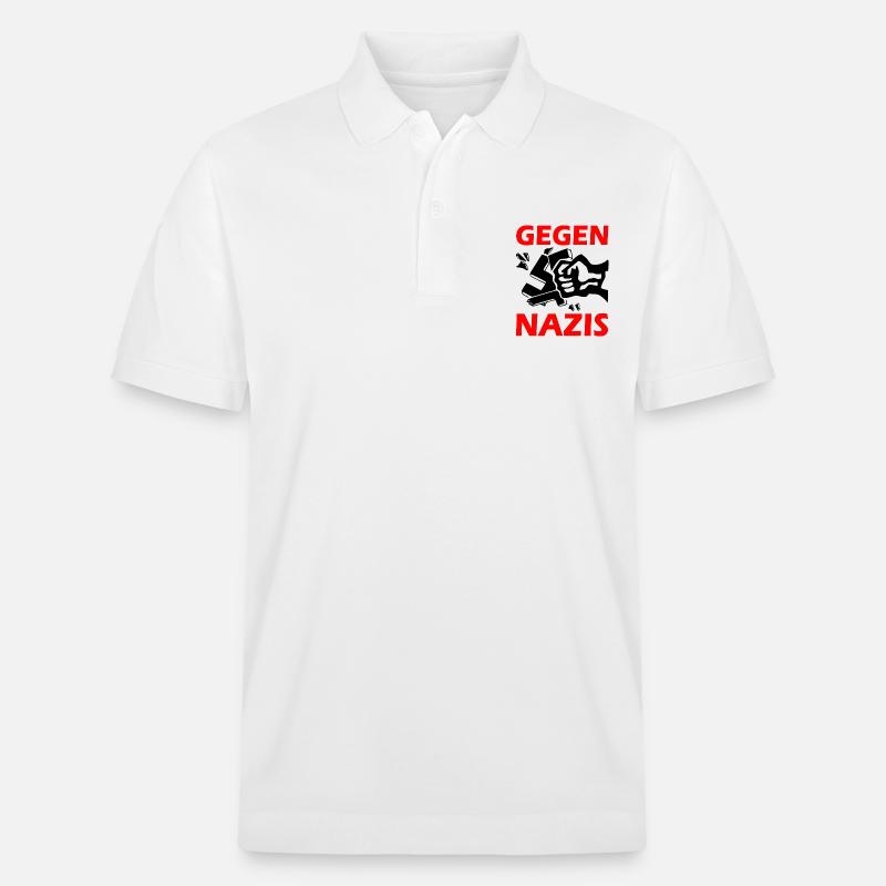 Gegen nazis faust - Stanley/Stella Unisex Bio-Poloshirt PREPSTER - Weiß