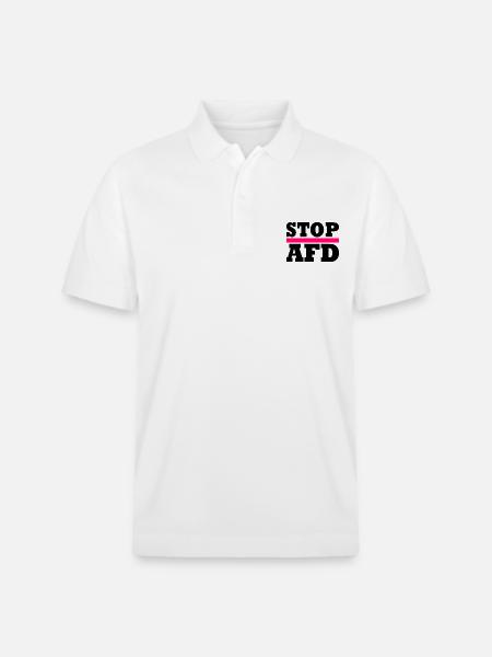 Stop afd - Stanley/Stella Unisex Bio-Poloshirt PREPSTER - Weiß
