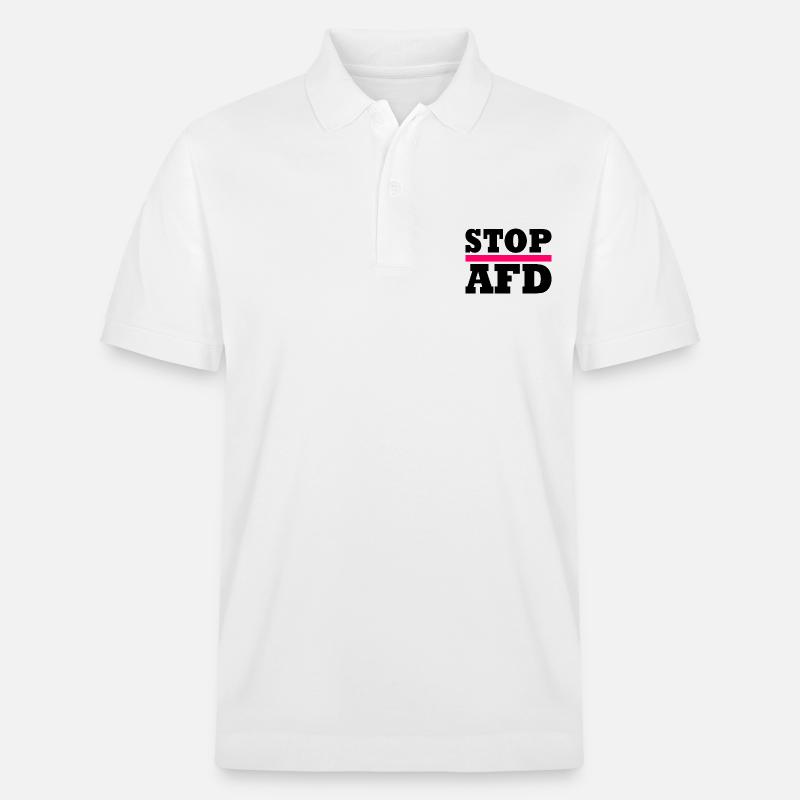 Stop afd - Stanley/Stella Unisex Bio-Poloshirt PREPSTER - Weiß