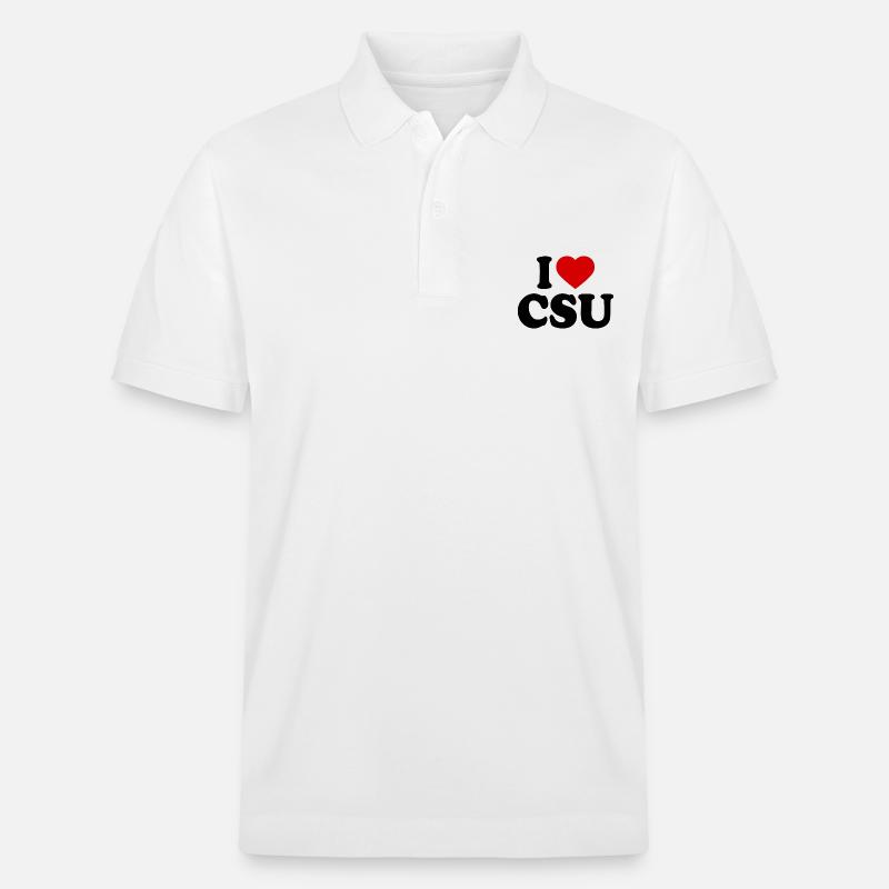 I love csu - Stanley/Stella Unisex Bio-Poloshirt PREPSTER - Weiß