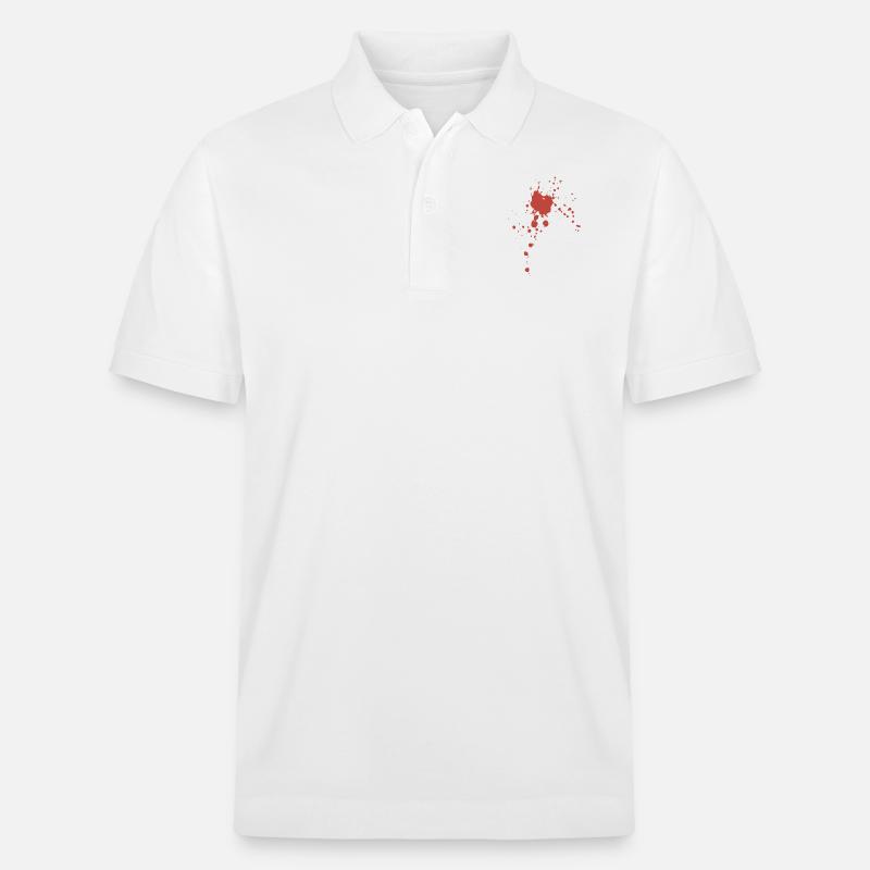Blut Spritzer - Stanley/Stella Unisex Bio-Poloshirt PREPSTER - Weiß