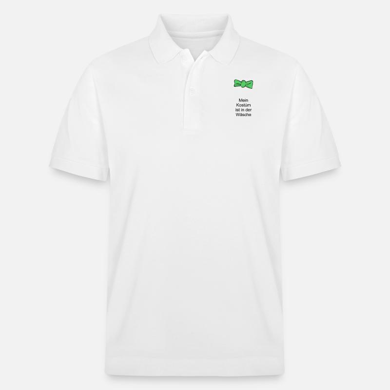 Fasching Fliege - Stanley/Stella Unisex Bio-Poloshirt PREPSTER - Weiß