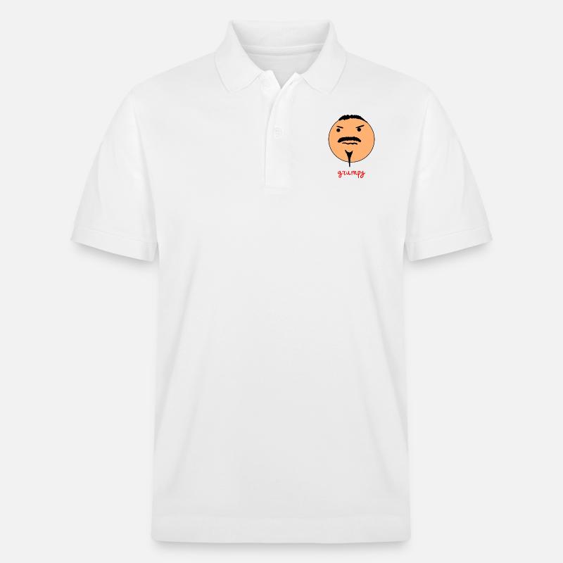Smiley / grumpy - Stanley/Stella Unisex Bio-Poloshirt PREPSTER - Weiß