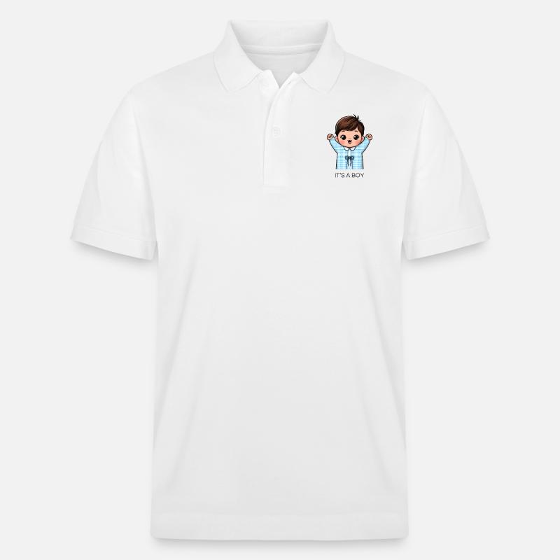IT S A BOY - Stanley/Stella Unisex Bio-Poloshirt PREPSTER - Weiß