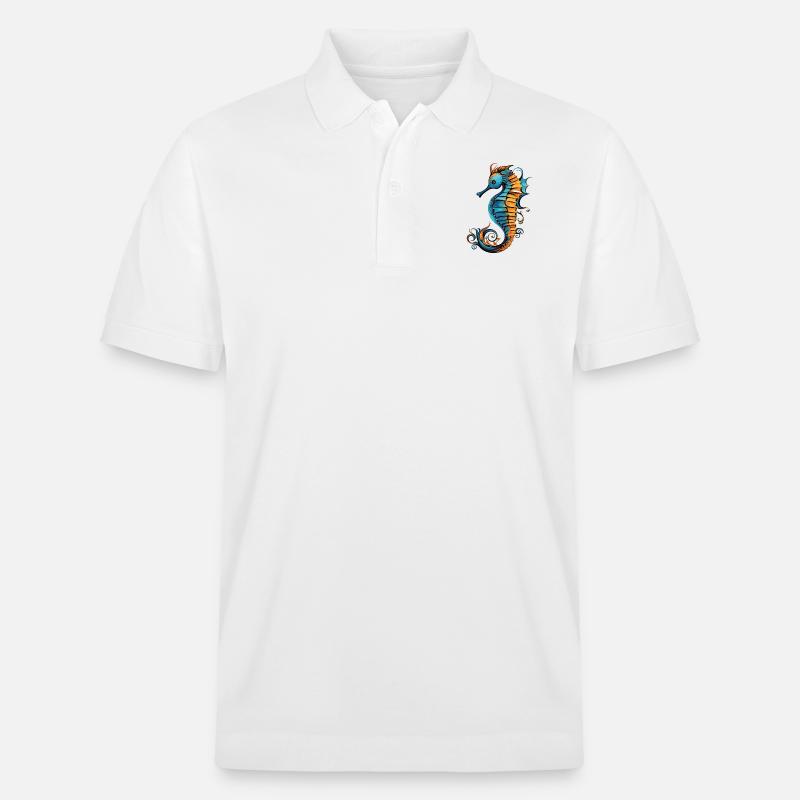 seepferdchen - Stanley/Stella Unisex Bio-Poloshirt PREPSTER - Weiß