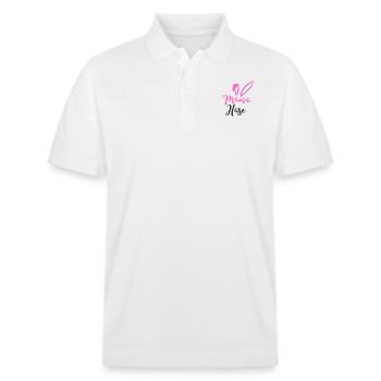 Maman lapin - Polo PREPSTER bio Stanley/Stella Unisexe - blanc - Devant - Roxy (174cm) & Andy (188cm)