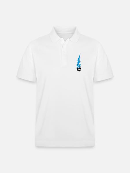 flammen - Stanley/Stella Unisex Organic Polo Shirt PREPSTER - white
