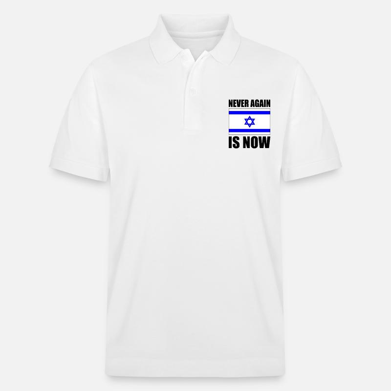 Never again is now - Stanley/Stella Unisex Bio-Poloshirt PREPSTER - Weiß