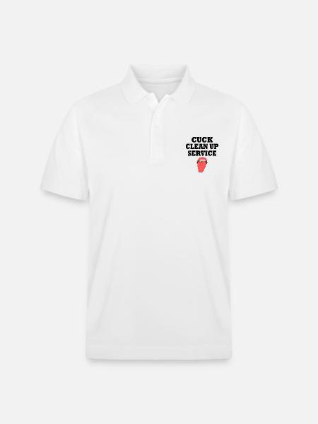 Cuckold cuck clean up service - Stanley/Stella Unisex Organic Polo Shirt PREPSTER - white