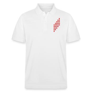 Error Saying Proverbs - Stanley/Stella Unisex Organic Polo Shirt PREPSTER - white - Front - Roxy (174cm) & Andy (188cm)