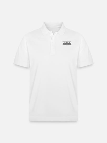 Born in 1977 - Stanley/Stella Unisex Organic Polo Shirt PREPSTER - white