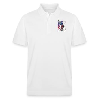 Sport de natation #swimmer #sport - Polo PREPSTER bio Stanley/Stella Unisexe - blanc - Devant - Roxy (174cm) & Andy (188cm)