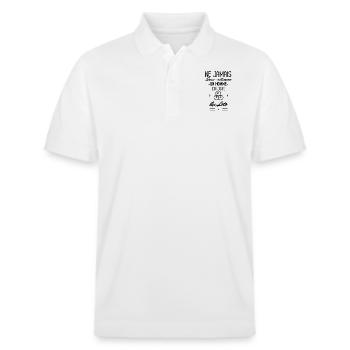 Ne jamais Sous estimer un Homme qui joue au Loto - Polo PREPSTER bio Stanley/Stella Unisexe - blanc - Devant - Roxy (174cm) & Andy (188cm)