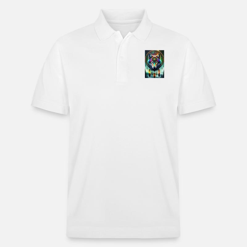 Le loup à vos côtés - Polo PREPSTER bio Stanley/Stella Unisexe - blanc