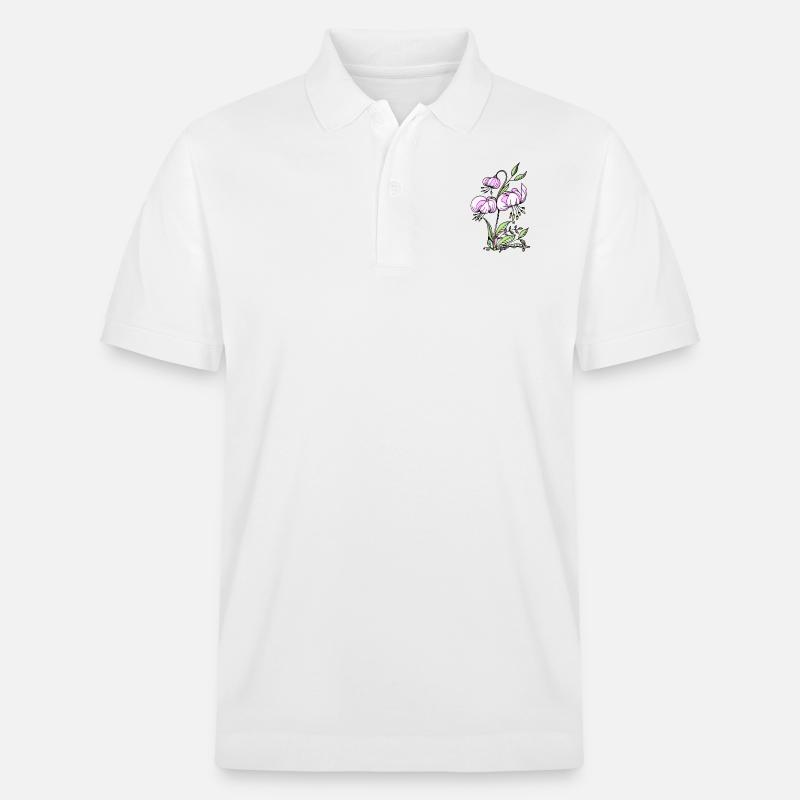 Blumen - Stanley/Stella Unisex Bio-Poloshirt PREPSTER - Weiß
