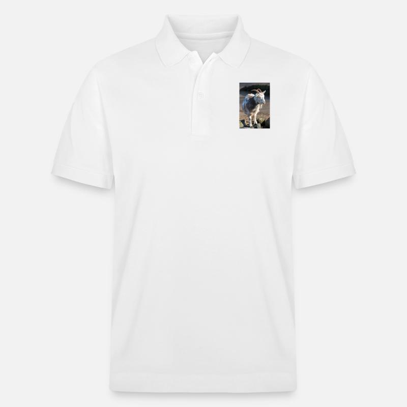 Zwergziege oder Zwergziege - Stanley/Stella Unisex Bio-Poloshirt PREPSTER - Weiß