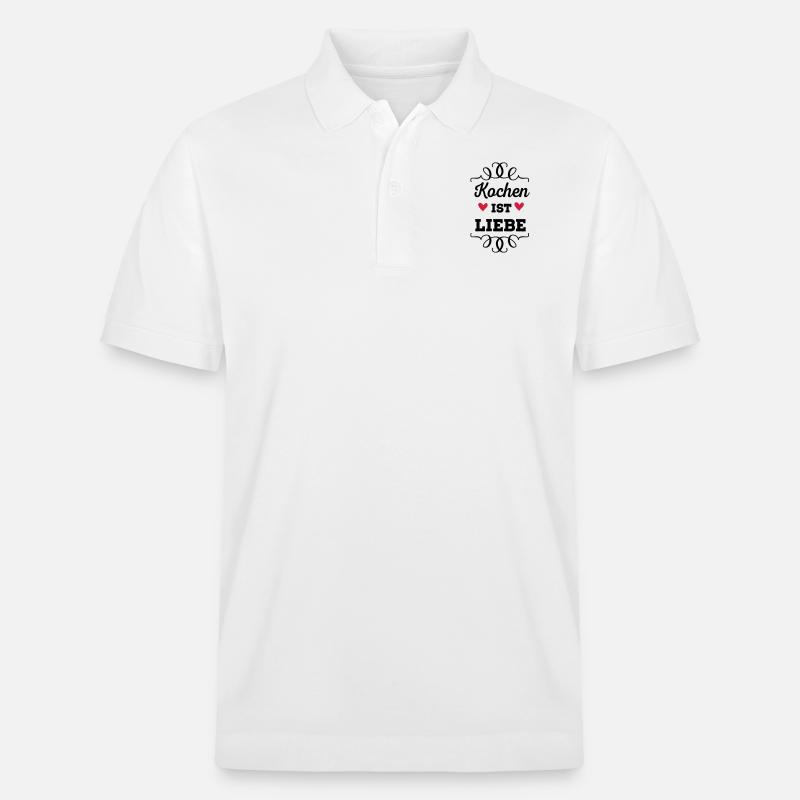 Kochen ist Liebe - Stanley/Stella Unisex Bio-Poloshirt PREPSTER - Weiß